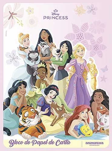 PAPEL DE CARTA PRINCESAS C/8FLS